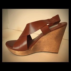 Diane Von Furstenberg Wedge Sandals 7.5 Brand New